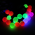 Уличная светодиодная гирлянда «Матовые шарики» (70LED, 10м, d25мм, черный провод каучук) разноцветная