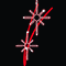 Светодиодная консоль «Сириус-две звезды» (110х200см, статика, IP68, уличная) красный и белый