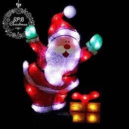 Панно светодиодное «Дед Мороз с подарком» (54х36см, 35LED, EVA)