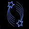 Светодиодная консоль «Дуэт комет» (140х250см, статика, IP68, уличная) синий