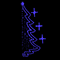 Светодиодная консоль «Нарядная елочка» (90х200см, статика, IP68, уличная) синий