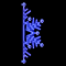 Светодиодная консоль «Снежинка с шариками» (80х200см, статика, IP68, уличная) синий
