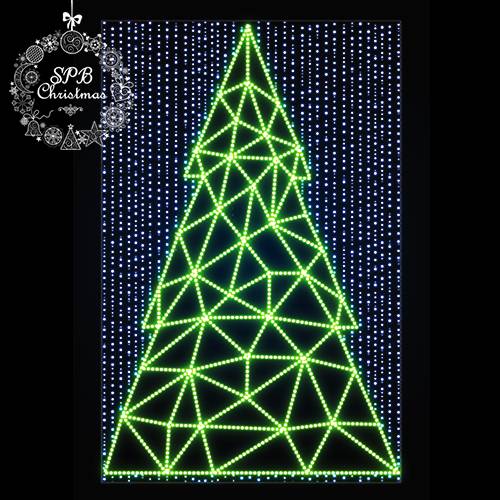 Светодиодная консоль «Многогранная елка» (120х200см, статика, IP68, уличная)
