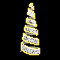 Световая конусная елка «Спираль» (3м) белый/тепло белый