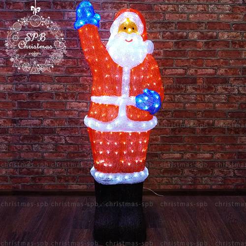 Светодиодная акриловая фигура «Дед Мороз » (140см, уличная)