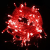 Светодиодная гирлянда Нить 70LED (7м,черная) красный