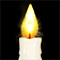 Светодиодная свеча «Романтик» (25см, RGB подсветка, водоворот блестки, USB, 3хААА) белый