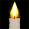 Светодиодная свеча «Романтик» (25см, RGB подсветка, водоворот блестки, USB, 3хААА) серебро