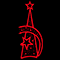 Светодиодная консоль «Сказочная ель» (80х210см, статика, IP68, уличная) красный