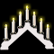 Рождественская горка «Скандинавский светильник» (7 свечей, 7 ламп, пластик) белый