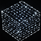 Объемная фигура cветящийся шар куб  (62см, 3D, 600LED, IP65) белый