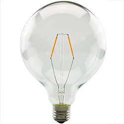 Филаментная ретро лампа Эдисона (Е27, G125мм, 2Вт, 2700К теплый белый)